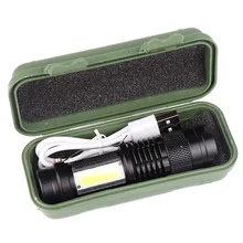 

1PC Mini USB Rechargeable LED night Flashlight torch 4000lm 3Modes Adjustable ZoomableTorch Focus Light Camping Hiking Cycling