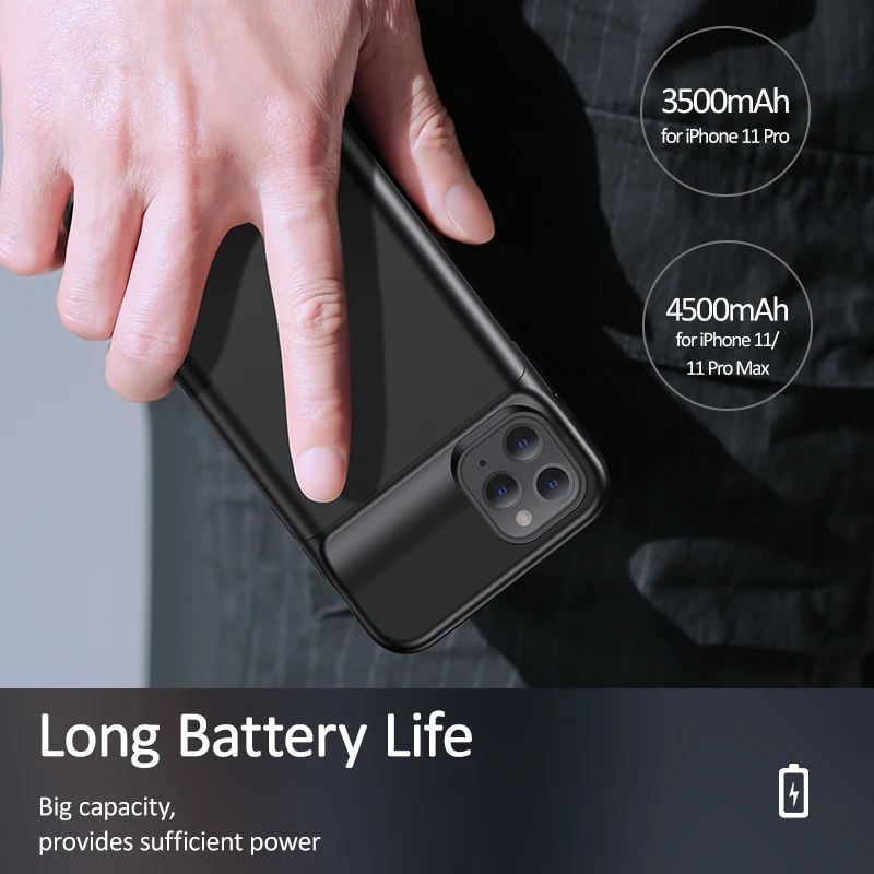 USAMS умный чехол для батареи, зарядное устройство для iPhone 11 Pro Max, чехол для батареи, внешний аккумулятор, резервный внешний аккумулятор для iPhone X XS