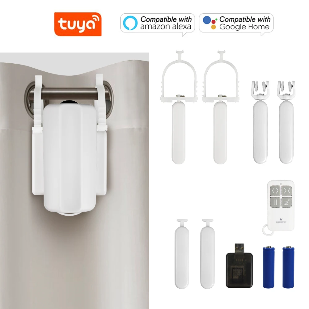 Tuya motorista de cortina inteligente para roman eu tipo u cortinas faixa wi fi inteligente vida temporizador alexa google controle casa