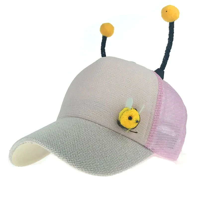 ZLD 2 to 8 Years old Spring Children Baseball Cap Boy Girls 3D Little bee Snapback adjustable Kid Hip Hop Hat Sun cap