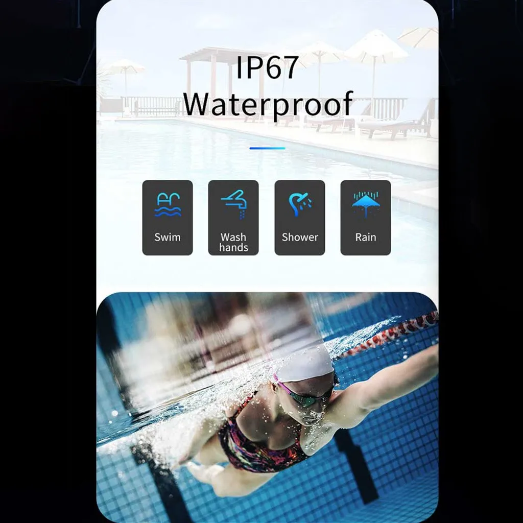 Фитнес-трекер IP67 водонепроницаемый смарт-браслет экран монитор сердечного ритма шагомер, смарт-браслет спортивные Смарт-часы для женщин и мужчин