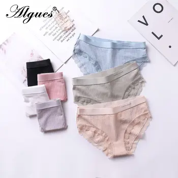 

Sexy Cute Kawaii Lace Low-Rise Comfortable Breathable Women Panties Cotton Skin-Friendly Girls Female Underwear Gifts for Women