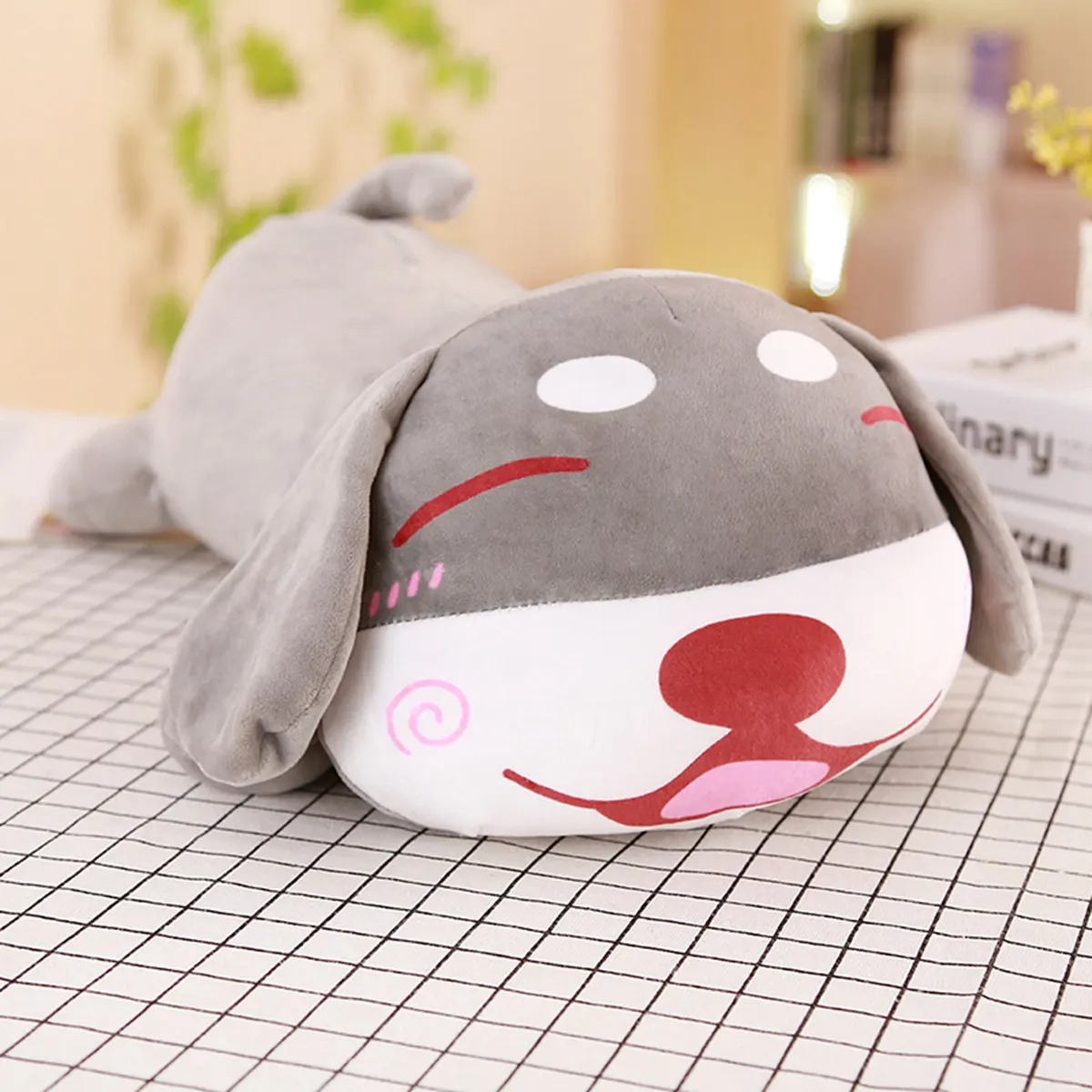 Мягкие игрушки, животные, собака, милые плюшевые игрушки, кукла, Kawaii Dog, мягкая набивка, мультяшная Подушка, игрушка, подарок для детей, Детский домашний декор для детей - Цвет: gray blink eye