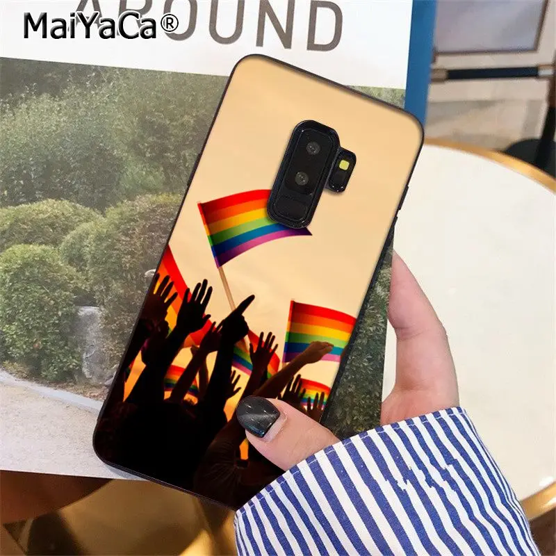 MaiYaCa лесбиянки Би транссексуалов с изображением ЛГБТ-радуги чехол для телефона для samsung S9 S9 плюс S5 S6 S6edge S6plus S7 S7edge S8 S8plus - Цвет: A8