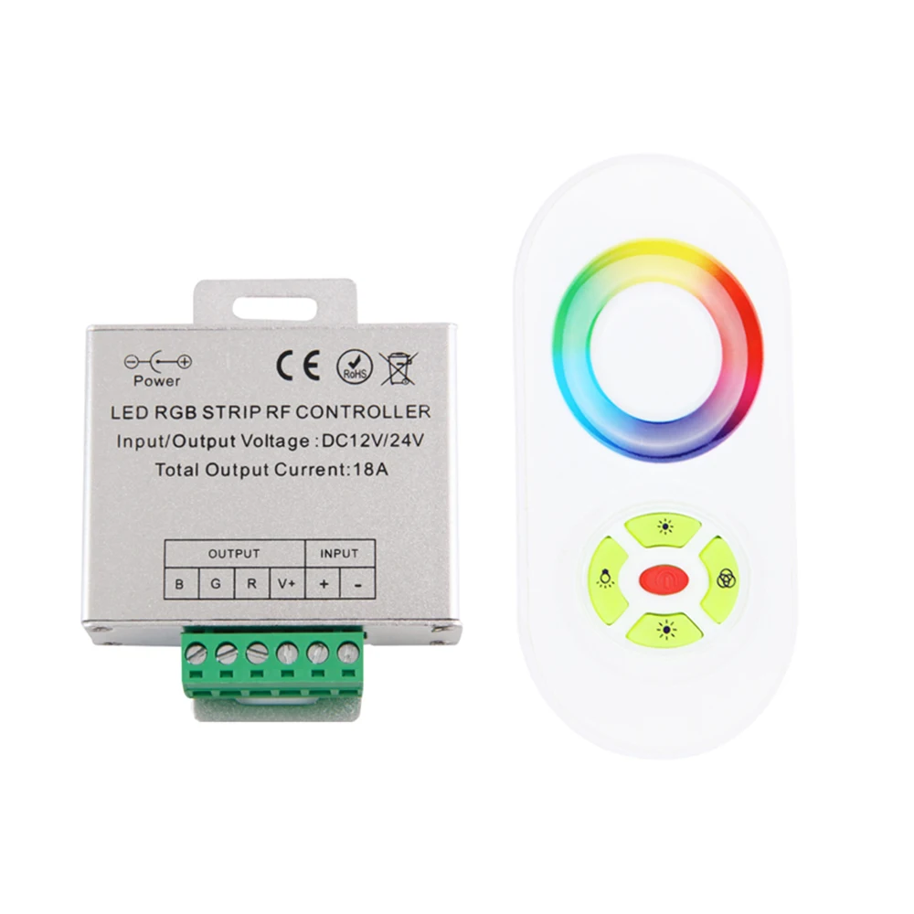 DC12V-24V 6Ax3channel 18A RF беспроводной сенсорный RGB контроллер Сенсорная панель RGB Led контроллер Диммер для светодиодной ленты светильник лента