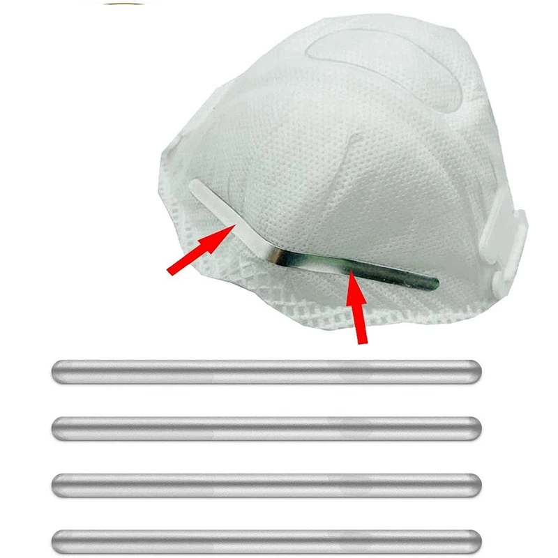 300PCS 마스크 DIY 코 와이어 코 클립 브리지 금속 플랫 알루미늄 바 스트라이프 트리밍 공예 액세서리 만들기 박사