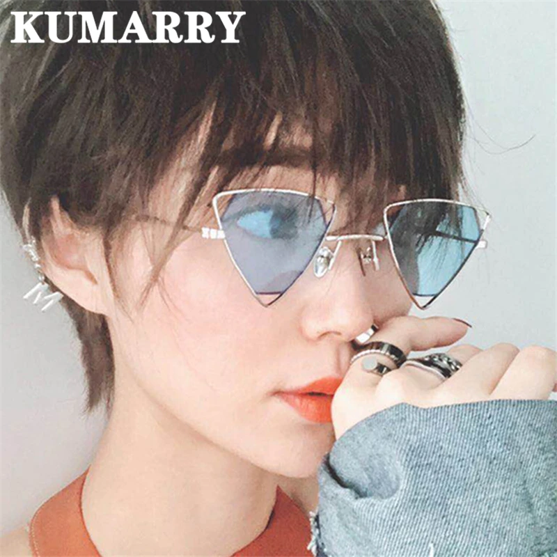 KUMARRY, новинка, модные, треугольные, в стиле панк, солнцезащитные очки для женщин, роскошный бренд, солнцезащитные очки для вождения, отдыха, выпускного, солнцезащитные очки, lunette soleil femme