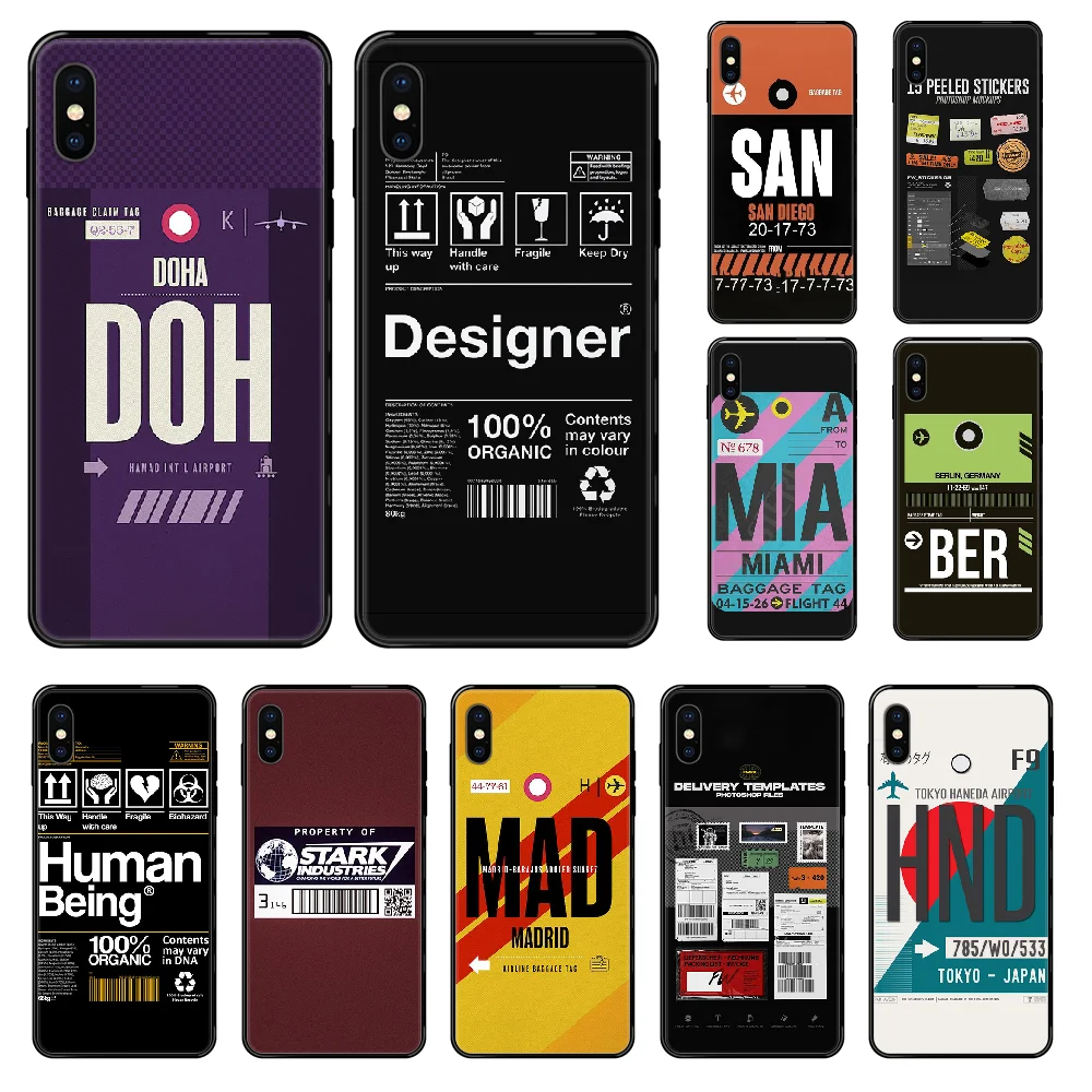 Этикетка билет самолет Путешествия Чехол для мобильного телефона iphone 4 4s 5 5S SE 5C 6 6S