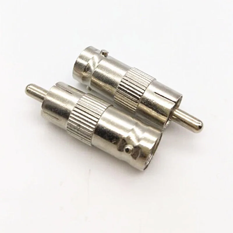 5 teile/los BNC Buchse Auf RCA AV Stecker Adapter für CCTV Sicherheit Kamera Überwachung Video Jack stecker Silber