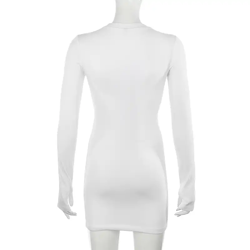 long sleeve casual bodycon dress