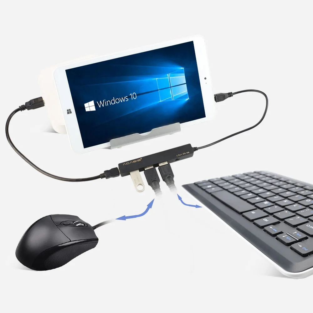 Acasis OTG Micro usb хаб с концентратором 2 0 3 порта USB многофункциональная зарядка