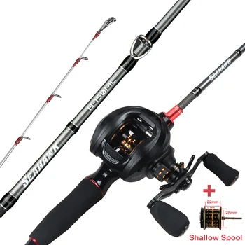 

JOHNCOOO 1.5m 1.6m Casting Light Jigging Rod ML Power Cuttlefish Fishing Rod Combo Jigging Rod Max 120g Octopus Boat Rod