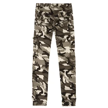 

Cargo Pants Tactical Male Overalls Training Combat Army Military Pants Many Multi-Pocket Camo Woodland Breathable Worker