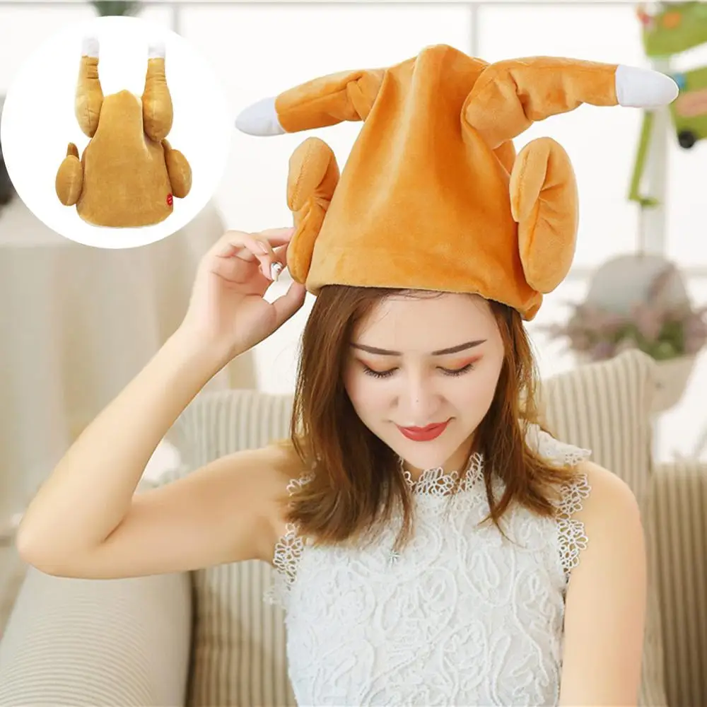 Шапки смешная шляпа для взрослых День благодарения унисекс жареные Турция электрические вечерние шапки фестиваль шляпа, вязаная шапка Muts#2S30