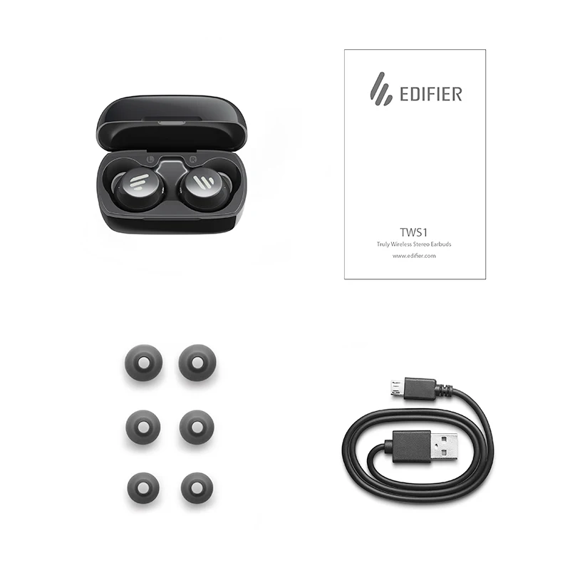 EDIFIER TWs1 TWS Bluetooth наушники с сенсорным управлением IPX5 Номинальный эргономичный дизайн Bluetooth V5.0 наушники беспроводные наушники