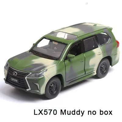 1/32 Lexus LX570 литая под давлением модель автомобиля камуфляж внедорожник специальное издание Металл мутный Металл Авто 6 открываются двери - Цвет: Camouflage no box