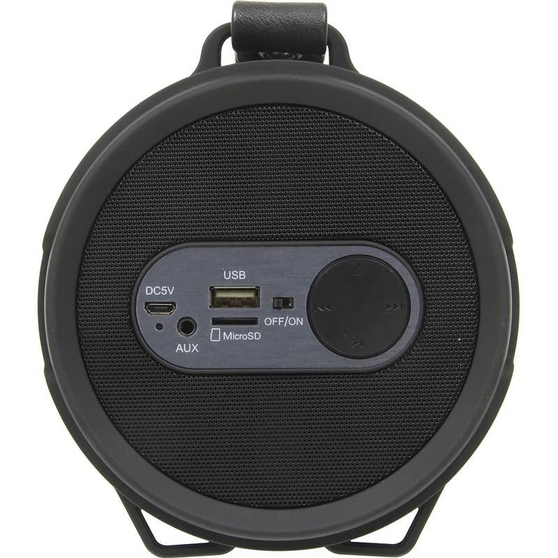 Колонка порт. Ginzzu GM-887B черный 12W 2.0 BT/3.5Jack/USB 3000mAh