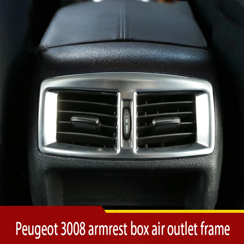 13-19 for Peugeot 3008 rear air conditioner air outlet decorative frame Sequin sticker special modification