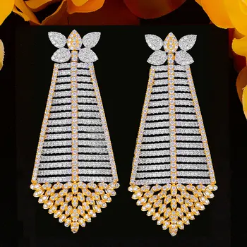 

GODKI 67MM BIG BOLD Geometric Dangle Earring For Women Wedding Cubic Zirconia DUBAI Bridal Earring Jewelry Accessories 2020