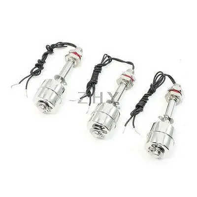 

75mm Liquid Water Level Sensor Stainless Steel Floating Switches 3 Pcs
