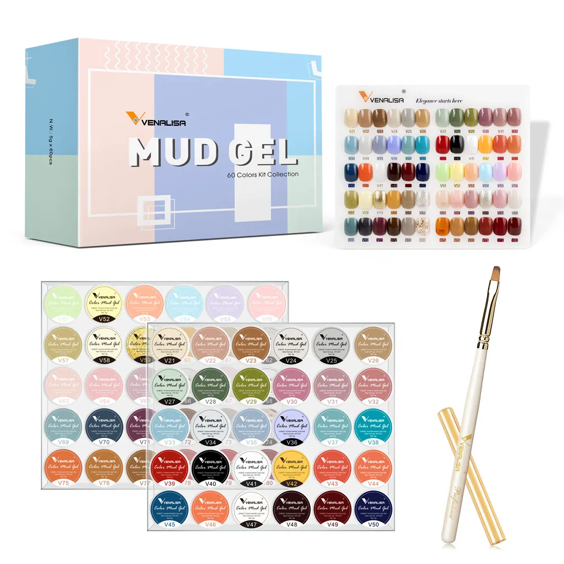 VENALISA Supply One Stroke of Color Painting Gel 5g Thick Jelly Mud Full Coverage Paste Soak Off UV LED Nail Polish | Красота и