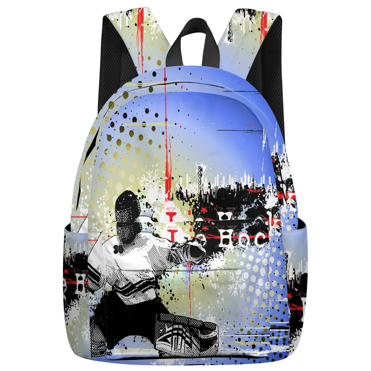 

WHEREISART Ice Hockey Motion Backpacks Internal Frame Backpacks Soft And Comfortable Scratch Resistant Business Daypack Outdoor