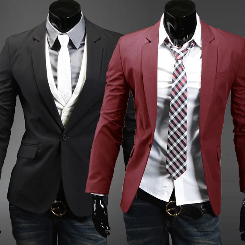 

Suit Men's Fashion Candy Color Stylish Slim Fit Men's \'