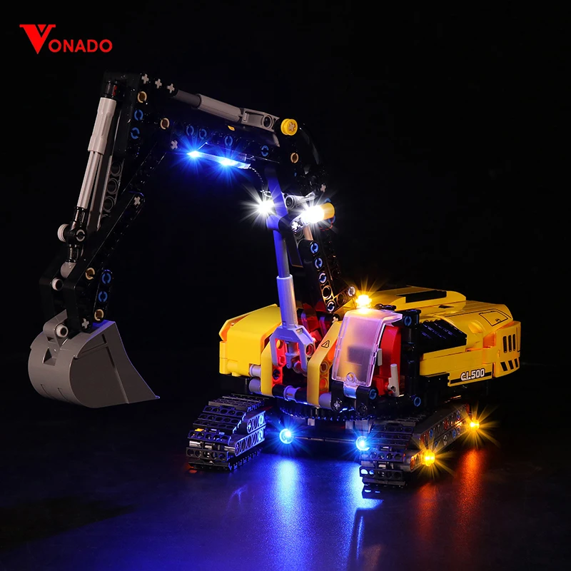 

Vonado LED Lighting Set for 42121 Technic Heavy-Duty Excavator Light Kit, Not Included the Building Block