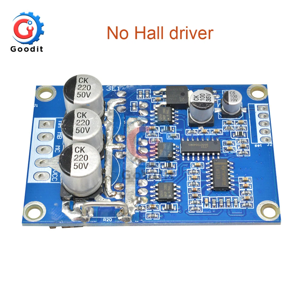DC 12-36V 20A 500W Brushless Motor PWM Balanced Controller Hall Driver Board Kit 
