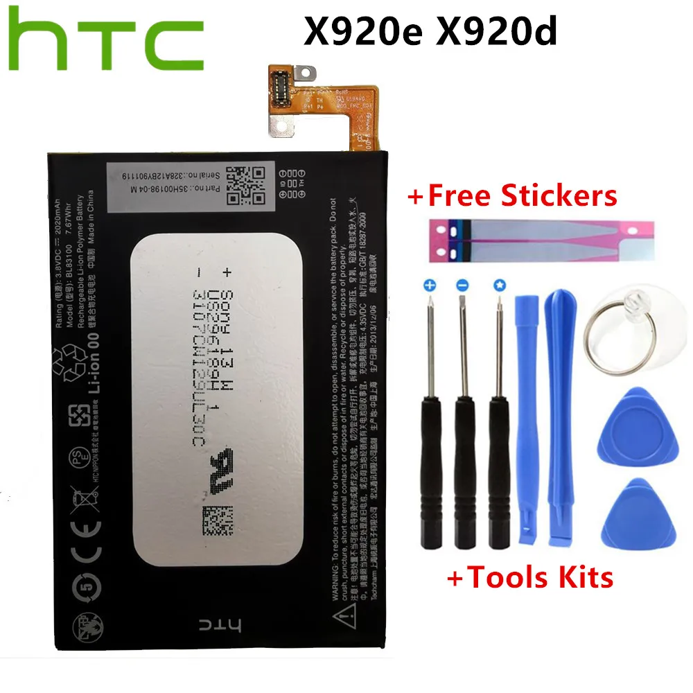 100% оригинал BL83100 батарея для HTC X920e X920d Бабочка Droid Dna Htl21 сотового телефона +