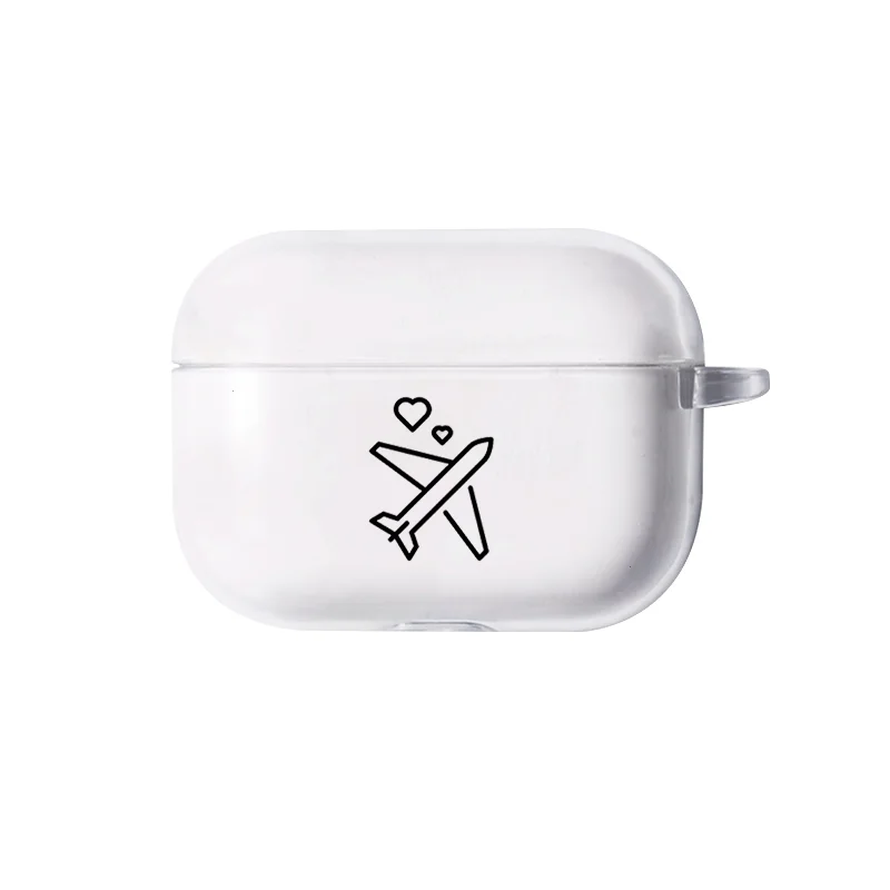I250012 Мягкий чехол для наушников для Apple Airpods Pro, чехол, милый, карта поездки, прозрачный, Роскошный чехол для наушников Air pods Pro, чехол - Цвет: I250012