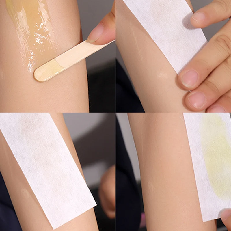 100 Wax Strips - Non Woven Beauty Waxing Strips for Leg Face Chest Back and Bikini 4