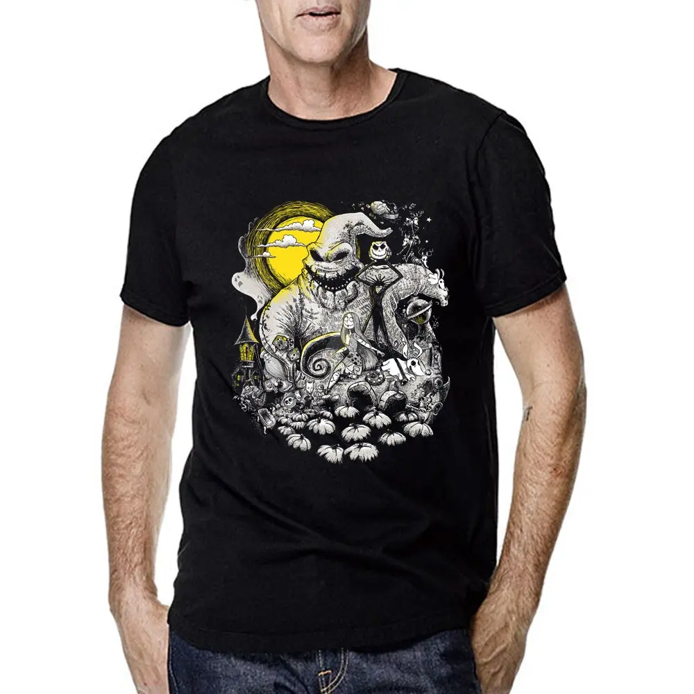 

Nightmare Before Christmas All Characters for Men T Shirt Text