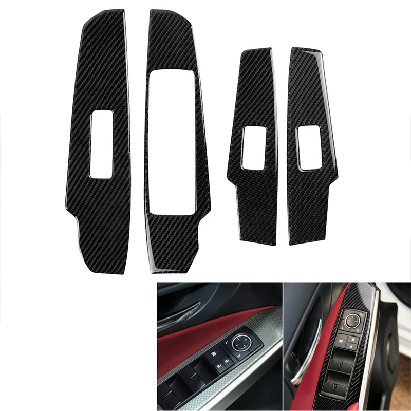 Для Lexus IS250 300 350-19 Автомобильная наклейка из углеродного волокна внутренняя оконная панель Переключатель Крышка отделка наклейки Наклейка s Стайлинг автомобиля
