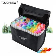 TOUCHNEW 30/40/60/80 цветов художественные маркеры на спиртовой основе маркеры для рисования набор ручек манга двуглавый художественный эскиз маркеры ручки для дизайна