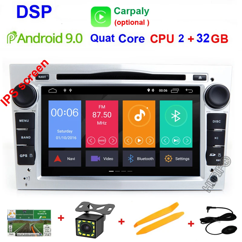Ips Восьмиядерный 7 ''2 Din Android 9 DSP 1024*600 HD Автомобильный dvd-плеер для Opel Astra Vectra Antara Zafira Corsa gps навигационное радио - Цвет: Quad Core 2G 32G DSP