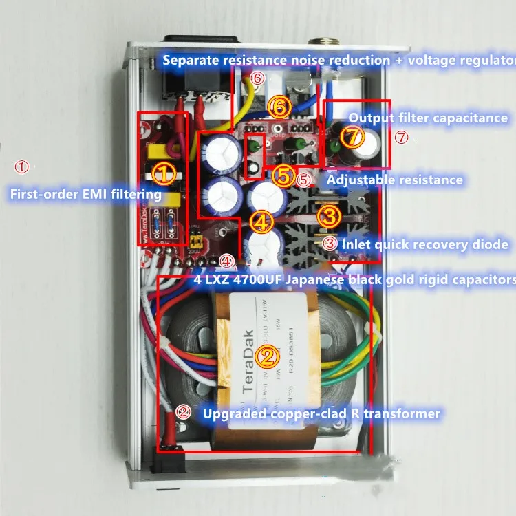 Teradak Hi-Fi обновление XMOS/6631 5 V/3A Линейный источник питания