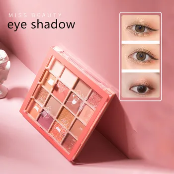 

16 Colors Mashed Potatoes Sequined Eyeshadow Palette Matte Pearlescent Eyeshadow Waterproof Long Lasting Non-smudge Eye Shadow