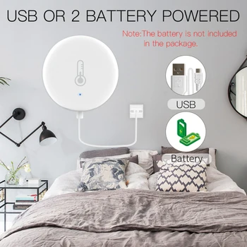 

Tuya ZigBee Smart Temperature And Humidity Sensor Tuya/Smart Life App Battery Powered ZigBee Smart Home Security