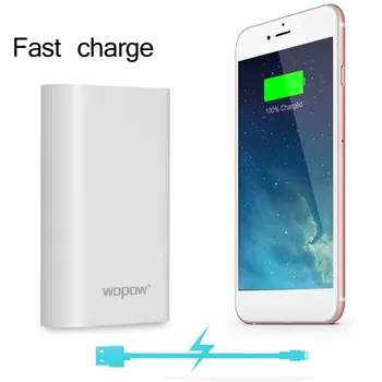 

Upgrade 10000+mAh Fast Charging Mobile PowerP10plus Dual USB Output Portable External Battery Pack With LED Light Indicator