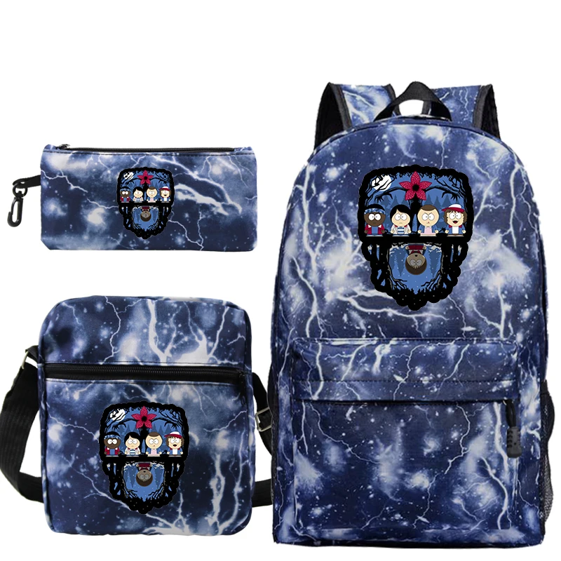6 Sac A Dos plecak Mochila странные вещи 3 Рюкзак В Стиле Хип-Хоп 3 шт./компл. школьные сумки для девочек-подростков маленький рюкзак пенал - Цвет: 6
