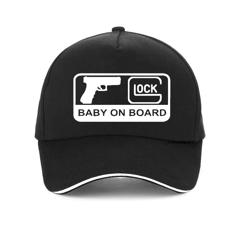 Черный Детская бейсболка с надписью GLOCK, мужская бейсбольная кепка с высококачественным принтом, унисекс, Регулируемая Кепка в стиле хип-хоп - Цвет: Черный