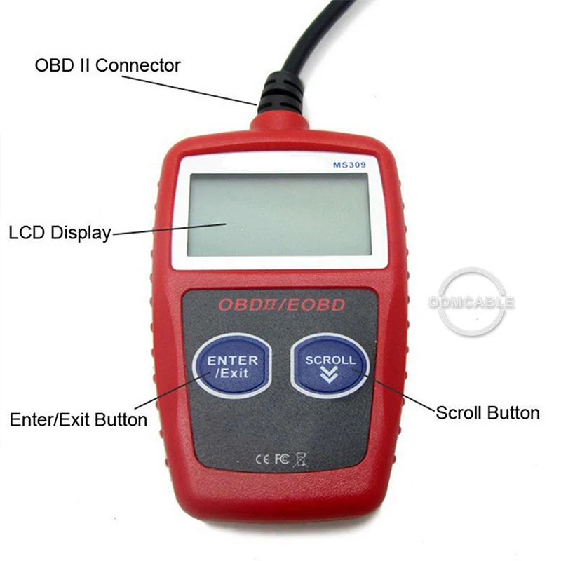 MaxiScan MS309 CAN BUS OBD2 car Code Reader EOBD OBD II Diagnostic Tool MS 309 car Code Scanner with Multi-languages ms 309 tool