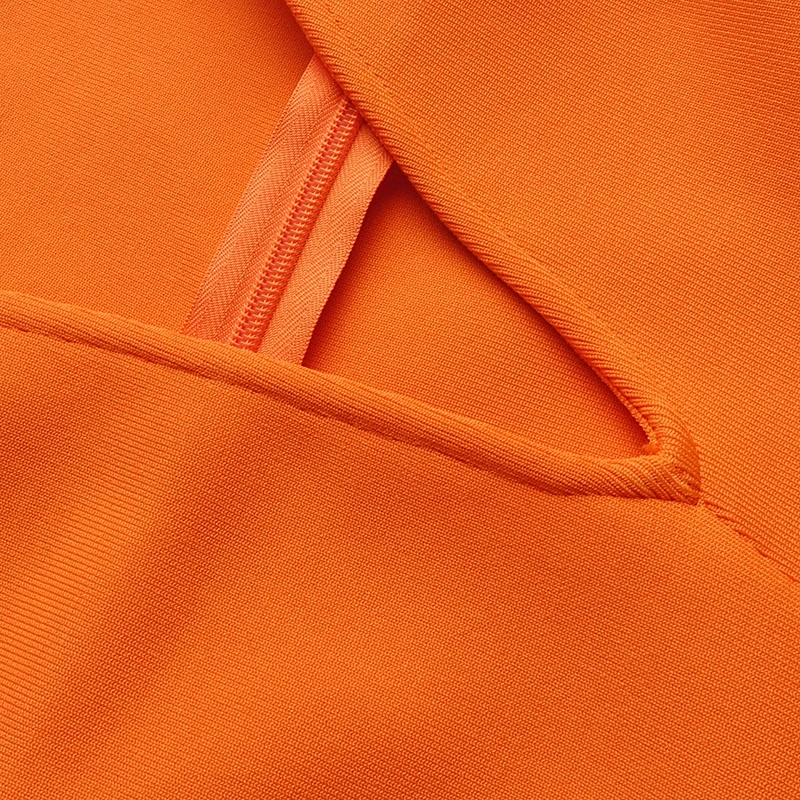 Simly тара летние Для женщин Бандажное платье сексуальное оранжевого и белого цветов в стиле хип вечеринка Bodycon Club Платья Vestidos