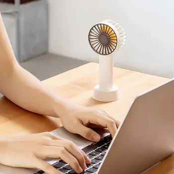 

Handheld Mini Fan with Base Portable USB Rechargeable Personal Desktop Air Cooler for Home Office