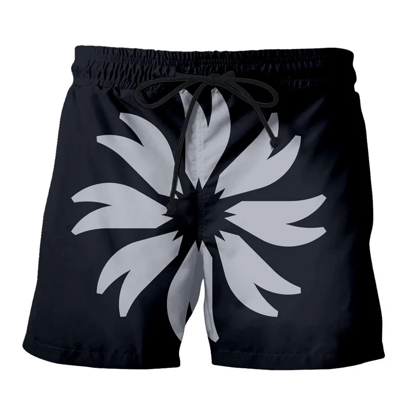 053 White Flower EAnvog мультфильм девушка 3D печатных пляжные шорты летние мужские шорты брюки для мужчин женщин эластичный пояс пляжные шорты для водных видов спорта - Цвет: 053 White Flower
