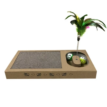 

1PC Pet Cat Scratch Board interactive Toy Multifunctional Grinding Nails Protecting Furniture Cat Toys Funny Cat Scratcher Toy