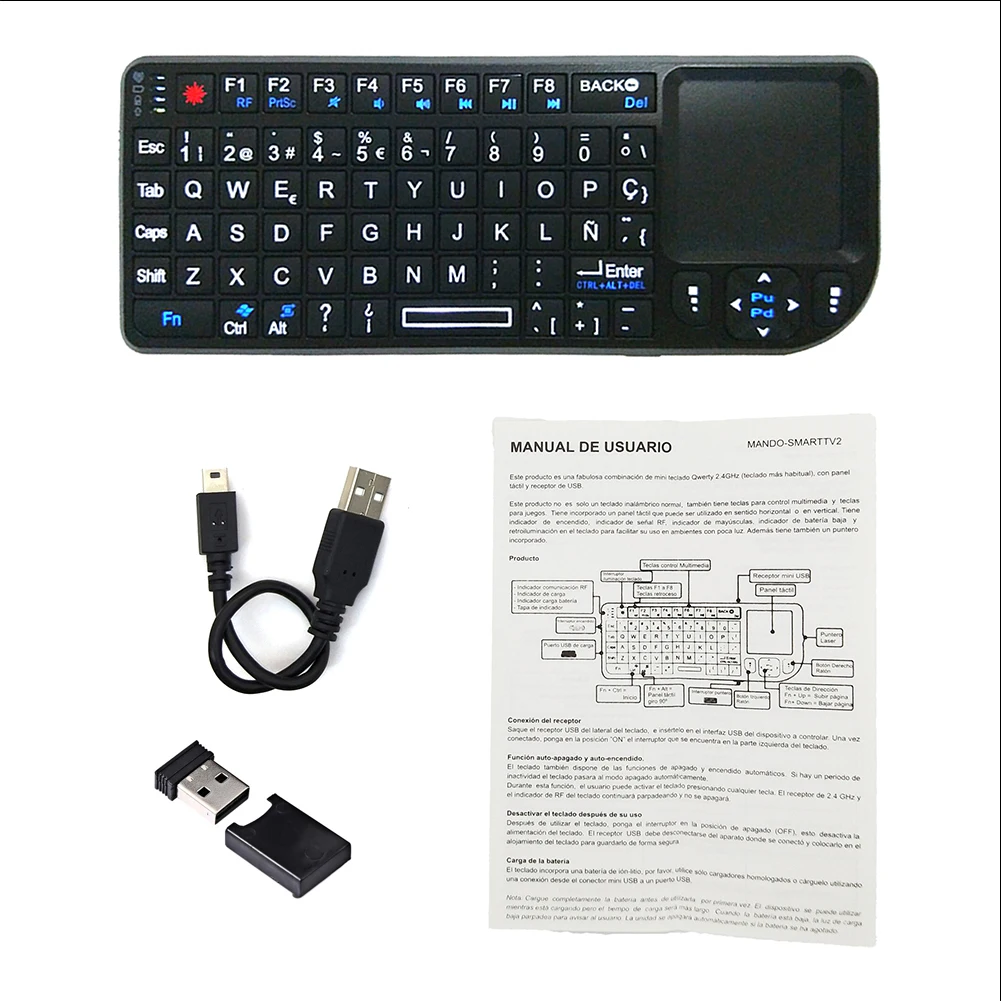 Wireless Mini USB Keyboard Mini Mute Waterproof Keyboard Multimedia USB Keyboard For Notebook Desktop Support English Spanish