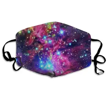 

NiYoung Unisex Breathable Trippy Cool Galaxy Mouth Mask, Adjustable Earloop Anti Dust Pollution Face Mask for Running Cycling