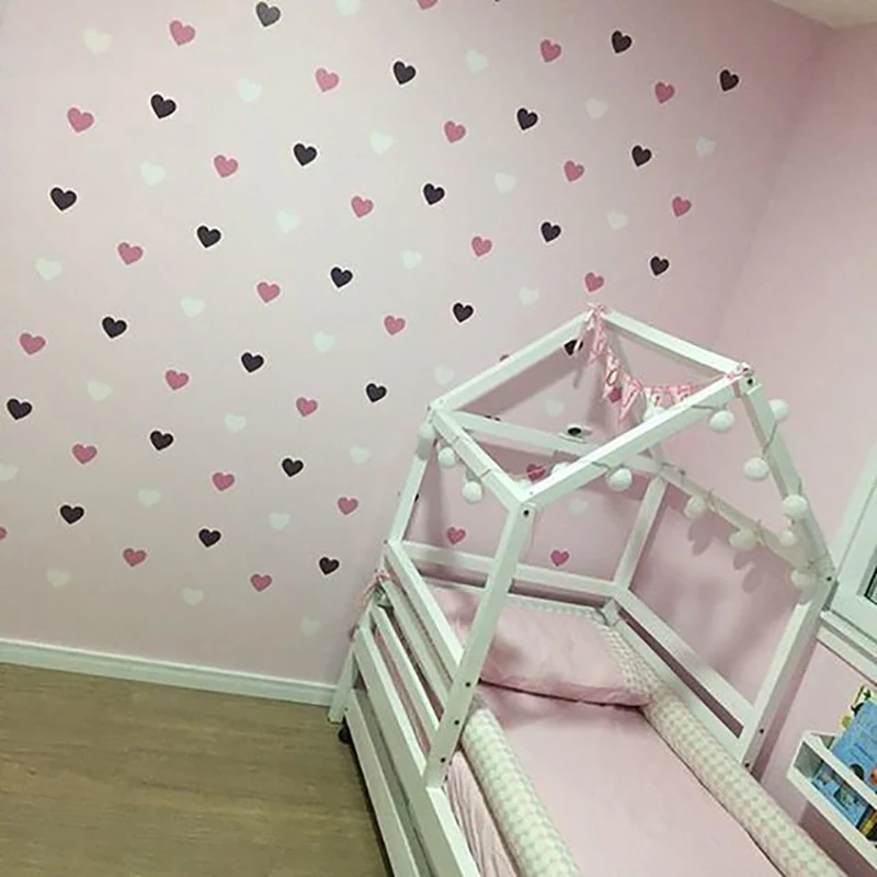 Adesivi murali cuori adesivi murali bambina per cameretta camera da letto  soggiorno decorazioni per la casa adesivi fai da te adesivi per camerette -  AliExpress